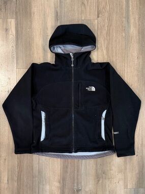 The North Face Black Fleece Hoodie with Light Gray Lining